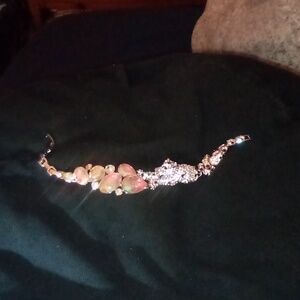 Elegant Pink and Silver Bracelet